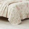image:imageLaura Ashley  Twin Quilt Set Reversible Cotton Bedding with Matching Sham Lightweight Home Decor for All Seasons Breezy Floral PinkGrey TwinBreezy Floral PinkGreen