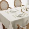 image:imageLaura Ashley Esme Decorative Tablecloth Wrinkle and Stain Resistant Spillproof Water Repellent Washable Polyester Fabric for Dining Kitchen Holiday and Party Set of 8 Napkins WhiteIvory