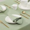 image:imageLaura Ashley Esme Decorative Tablecloth Wrinkle and Stain Resistant Spillproof Water Repellent Washable Polyester Fabric for Dining Kitchen Holiday and Party Set of 8 Napkins WhiteMoss Green