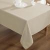 image:imageLaura Ashley Esme Decorative Tablecloth Wrinkle and Stain Resistant Spillproof Water Repellent Washable Polyester Fabric for Dining Kitchen Holiday and Party Set of 8 Napkins WhiteTaupe