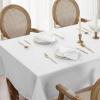 image:imageLaura Ashley Esme Decorative Tablecloth Wrinkle and Stain Resistant Spillproof Water Repellent Washable Polyester Fabric for Dining Kitchen Holiday and Party Set of 8 Napkins WhiteWhite