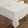 image:imageLaura Ashley Esme Decorative Tablecloth Wrinkle and Stain Resistant Spillproof Water Repellent Washable Polyester Fabric for Dining Kitchen Holiday and Party Set of 8 Napkins WhiteIvory