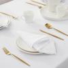 image:imageLaura Ashley Esme Decorative Tablecloth Wrinkle and Stain Resistant Spillproof Water Repellent Washable Polyester Fabric for Dining Kitchen Holiday and Party Set of 8 Napkins WhiteWhite