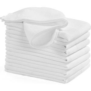 image:imageLaura Ashley Esme Decorative Tablecloth Wrinkle and Stain Resistant Spillproof Water Repellent Washable Polyester Fabric for Dining Kitchen Holiday and Party Set of 8 Napkins WhiteWhite