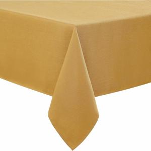 image:imageLaura Ashley Esme Decorative Tablecloth Wrinkle and Stain Resistant Spillproof Water Repellent Washable Polyester Fabric for Dining Kitchen Holiday and Party Set of 8 Napkins WhiteGold