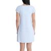 image:imageLaura Ashley Womens Nightgown Ribbed Knit Short Sleeve Henley SleepshirtHeather Stripe