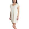 image:imageLaura Ashley Womens Nightgown Ribbed Knit Short Sleeve Henley SleepshirtYellow Roses