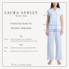 image:imageLaura Ashley Womens Pajamas 2 Piece Cotton Blend Notch Collar Button Down PJ SetBlue Check