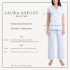 image:imageLaura Ashley Womens Pajamas 2 Piece Cotton Blend Notch Collar Button Down PJ SetBlue Cherries