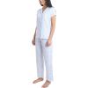 image:imageLaura Ashley Womens Pajamas 2 Piece Cotton Blend Notch Collar Button Down PJ SetBlue Cherries