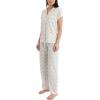image:imageLaura Ashley Womens Pajamas 2 Piece Cotton Blend Notch Collar Button Down PJ SetIvory Floral