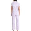 image:imageLaura Ashley Womens Pajamas 2 Piece Cotton Blend Notch Collar Button Down PJ SetTossed Rose