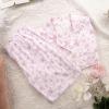 image:imageLaura Ashley Womens Pajamas 2 Piece Cotton Blend Notch Collar Button Down PJ SetTossed Rose