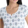 image:imageLaura Ashley Womens Pajamas 2 Piece Ribbed Knit Short Sleeve Henley Top and Pants PJ SetBlue Foulard