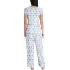 image:imageLaura Ashley Womens Pajamas 2 Piece Ribbed Knit Short Sleeve Henley Top and Pants PJ SetBlue Foulard