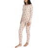 image:imageLaura Ashley Womens Thermal Underwear Set Soft Brushed Waffle Base Layer Long Sleeve Shirt and Legging SetOatmeal Floral