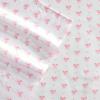 image:imageLaura Ashley  Full Size Sheet Set Crisp amp Cool Printed Satin Bedding with a Light and Breathable Feel 4 Piece Bed Sheets with Deep Pocket Fitted Sheet amp Matching Pillowcases Heart of Mine PinkHeart of Mine Pink