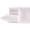 image:imageLaura Ashley  Full Size Sheet Set Crisp amp Cool Printed Satin Bedding with a Light and Breathable Feel 4 Piece Bed Sheets with Deep Pocket Fitted Sheet amp Matching Pillowcases Heart of Mine PinkHeart of Mine Pink