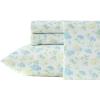 image:imageLaura Ashley  Full Size Sheet Set Crisp amp Cool Printed Satin Bedding with a Light and Breathable Feel 4 Piece Bed Sheets with Deep Pocket Fitted Sheet amp Matching Pillowcases Heart of Mine PinkEdwina Blue