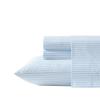 image:imageLaura Ashley  Twin XL Sheet Set 100 Cotton Percale Bed Sheets with Pillowcase Cooling and Breathable Crisp and Smooth Feel Deep Pocket Fitted Sheet Bedford Skinny Stripe Blue