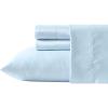image:imageLaura Ashley  Twin Sheet Set 100 Soft amp Silky Smooth Satin Bed Sheets Deep Pockets Bedding with Matching Fitted Sheet amp Pillowcase Bliss BlueBliss Blue