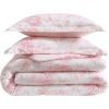 image:imageLaura Ashley  King Comforter Set 100 Soft Cotton Bedding with a Textured Feel Floral Bedding for Year Round Comfort 3 Piece Bed Set with Matching Pillowcases Anja Toile PinkAnja Toile Pink