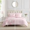 image:imageLaura Ashley  King Comforter Set 100 Soft Cotton Bedding with a Textured Feel Floral Bedding for Year Round Comfort 3 Piece Bed Set with Matching Pillowcases Anja Toile PinkAnja Toile Pink
