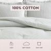 image:imageLaura Ashley  King Comforter Set 100 Soft Cotton Bedding with a Textured Feel Floral Bedding for Year Round Comfort 3 Piece Bed Set with Matching Pillowcases Anja Toile PinkOxford Stripe Green