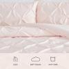 image:imageLaura Ashley  King Comforter Set 7 Piece Bedding Set with Comforter Shams and Bed Sheets Soft Microfiber Lightweight AllSeason Reversible Waffle Design Bella WhitePintuck Pink