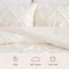 image:imageLaura Ashley  King Comforter Set 7 Piece Bedding Set with Comforter Shams and Bed Sheets Soft Microfiber Lightweight AllSeason Reversible Waffle Design Bella WhitePintuck Beige