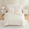 image:imageLaura Ashley  King Comforter Set 7 Piece Bedding Set with Comforter Shams and Bed Sheets Soft Microfiber Lightweight AllSeason Reversible Waffle Design Bella WhitePintuck Beige