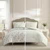image:imageLaura Ashley  King Comforter Set Soft amp Reversible Cotton Bedding with a Lightweight Feel for Year Round Comfort 3 Piece Bed Set with Matching Pillowcases Walled Garden GreenWalled Garden Green