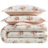 image:imageLaura Ashley  King Comforter Set Soft amp Reversible Cotton Bedding with a Lightweight Feel for Year Round Comfort 3 Piece Bed Set with Matching Pillowcases Ribbon Bouquet Red