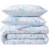 image:imageLaura Ashley  King Comforter Set Soft amp Reversible Floral Bedding with Bonus Bed Sheets amp Pillowcases 7 Piece Bed Set for Year Round Comfort Quartet Jaynie TickingStripe BlueDelphine Saras Sprig Blue