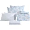 image:imageLaura Ashley  King Comforter Set Soft amp Reversible Floral Bedding with Bonus Bed Sheets amp Pillowcases 7 Piece Bed Set for Year Round Comfort Quartet Jaynie TickingStripe BlueDelphine Saras Sprig Blue