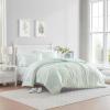 image:imageLaura Ashley  King Comforter Set Soft amp Reversible Floral Bedding with Bonus Bed Sheets amp Pillowcases 7 Piece Bed Set for Year Round Comfort Quartet Jaynie TickingStripe BlueQuartet JaynieTicking Stripe Blue