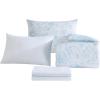 image:imageLaura Ashley  King Comforter Set Soft amp Reversible Floral Bedding with Bonus Bed Sheets amp Pillowcases 7 Piece Bed Set for Year Round Comfort Quartet Jaynie TickingStripe BlueDelphine Saras Sprig Blue
