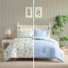 image:imageLaura Ashley  Queen Comforter Set Reversible Cotton Floral Bedding with a Naturally Soft Feel 3 Piece Bed Set with Matching Pillowcases Blossom Dance BlueBlossom Dance