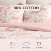 image:imageLaura Ashley  Queen Comforter Set Soft amp Reversible Cotton Bedding with a Lightweight Feel for Year Round Comfort 3 Piece Bed Set with Matching Pillowcases Ribbon Bouquet RedToile Delight Pink