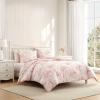 image:imageLaura Ashley  Queen Comforter Set Soft amp Reversible Cotton Bedding with a Lightweight Feel for Year Round Comfort 3 Piece Bed Set with Matching Pillowcases Ribbon Bouquet RedToile Delight Pink