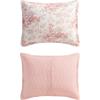 image:imageLaura Ashley  Queen Comforter Set Soft amp Reversible Cotton Bedding with a Lightweight Feel for Year Round Comfort 3 Piece Bed Set with Matching Pillowcases Ribbon Bouquet RedToile Delight Pink