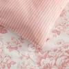 image:imageLaura Ashley  Queen Comforter Set Soft amp Reversible Cotton Bedding with a Lightweight Feel for Year Round Comfort 3 Piece Bed Set with Matching Pillowcases Ribbon Bouquet RedToile Delight Pink