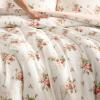 image:imageLaura Ashley  Queen Comforter Set Soft amp Reversible Cotton Bedding with a Lightweight Feel for Year Round Comfort 3 Piece Bed Set with Matching Pillowcases Ribbon Bouquet RedRibbon Bouquet Red