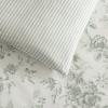 image:imageLaura Ashley  Queen Comforter Set Soft amp Reversible Cotton Bedding with a Lightweight Feel for Year Round Comfort 3 Piece Bed Set with Matching Pillowcases Ribbon Bouquet RedWalled Garden Green