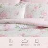 image:imageLaura Ashley  Twin Bonus Comforter Set Reversible Bedding with a Naturally Soft Feel 5 Piece Bed Set with Matching Pillowcases Euro Shams amp Decorative Pillows Pamelas PosiesPretty Stripe PinkSerenity RosesMattie Stripe Pink