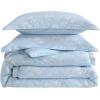 image:imageLaura Ashley  Twin Bonus Comforter Set Reversible Bedding with a Naturally Soft Feel 5 Piece Bed Set with Matching Pillowcases Euro Shams amp Decorative Pillows Pamelas PosiesPretty Stripe PinkMagnolia Grove Blue