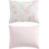 image:imageLaura Ashley  Twin Bonus Comforter Set Reversible Bedding with a Naturally Soft Feel 5 Piece Bed Set with Matching Pillowcases Euro Shams amp Decorative Pillows Pamelas PosiesPretty Stripe PinkSerenity RosesMattie Stripe Pink