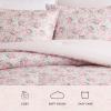 image:imageLaura Ashley  Twin Bonus Comforter Set Reversible Bedding with a Naturally Soft Feel 5 Piece Bed Set with Matching Pillowcases Euro Shams amp Decorative Pillows Pamelas PosiesPretty Stripe PinkPamelas PosiesPretty Stripe Pink