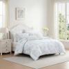image:imageLaura Ashley  Twin Bonus Comforter Set Reversible Bedding with a Naturally Soft Feel 5 Piece Bed Set with Matching Pillowcases Euro Shams amp Decorative Pillows Pamelas PosiesPretty Stripe PinkAnnalise FloralDilly Dally Stripe Blue
