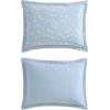 image:imageLaura Ashley  Twin Bonus Comforter Set Reversible Bedding with a Naturally Soft Feel 5 Piece Bed Set with Matching Pillowcases Euro Shams amp Decorative Pillows Pamelas PosiesPretty Stripe PinkMagnolia Grove Blue